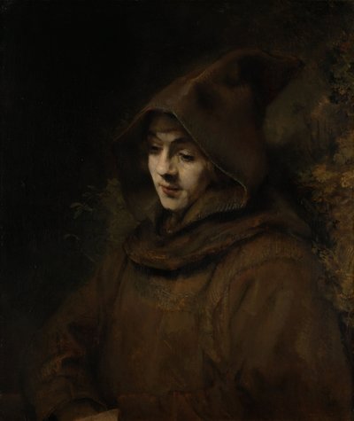 Rembrandt’s Son Titus in a Monk’s Habit by Rembrandt van Rijn